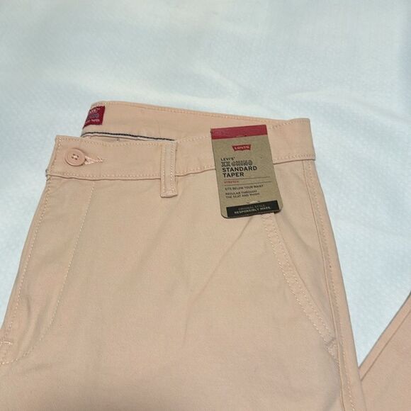 Levis Chinos Mens 32 34 Pink Taper - Picture 2 of 4